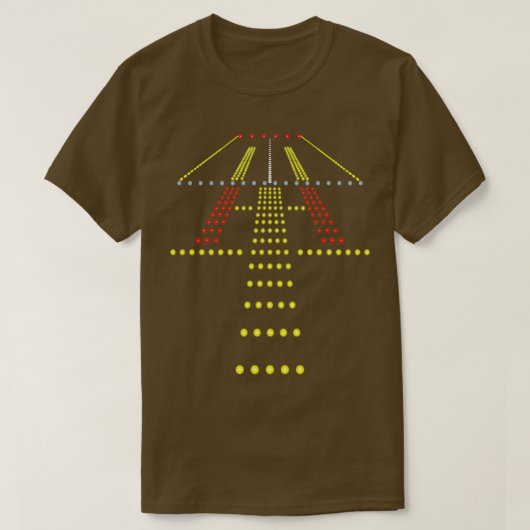 Luchthavenbaanlichten 's nachts t-shirt (Design voorkant)