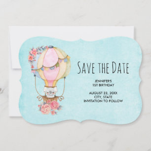 Luchthavenballon met Beer Waterverf op zaterdag Save The Date