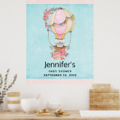 Luchthavenballon met Beer Waterverf Poster (Keuken)