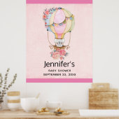 Luchthavenballon met Beer Waterverf Poster (Keuken)