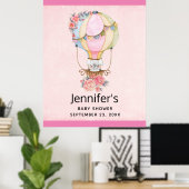 Luchthavenballon met Beer Waterverf Poster (Thuiskantoor)