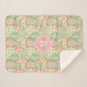 Luchthavenballonnen met één monogram sherpa deken (Voorkant (horizontaal))