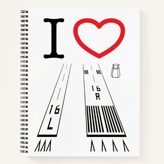 Luchthavenbanen 16L-16R / 34L - 34R Notitieboek (Voorkant)