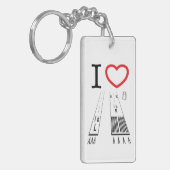 Luchthavenbanen 16L-16R / 34L - 34R Sleutelhanger (Voorkant Links)