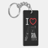 Luchthavenbanen 16L-16R / 34L-34R Sleutelhanger (Voorkant Links)