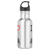 Luchthavenbanen 16L-16R / 34L - 34R Waterfles (Voorkant)