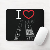 Luchthavenbanen 16L en 16R-Mousepad Muismat (Met muis)