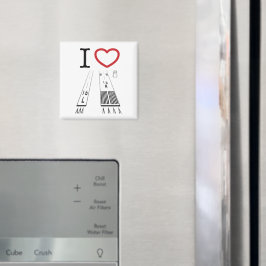 Luchthavenbanen 16L en 16R vierkante magneet