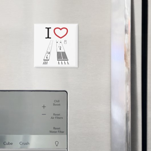 Luchthavenbanen 16L en 16R vierkante magneet (Insitu (Koelkast))