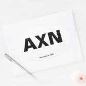 Luchthavencode - Alexandrië, Minnesota Ovale Sticker (Envelop)