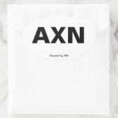 Luchthavencode - Alexandrië, Minnesota Ovale Sticker (Tas)