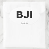 Luchthavencode - Bemidji, Minnesota Ovale Sticker (Tas)