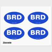 Luchthavencode - Brainerd, Minnesota Ovale Sticker (Vel)