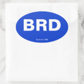 Luchthavencode - Brainerd, Minnesota Ovale Sticker (Tas)