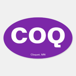 Luchthavencode - Cloquet, Minnesota Ovale Sticker