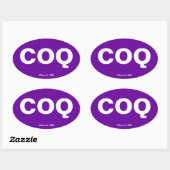 Luchthavencode - Cloquet, Minnesota Ovale Sticker (Vel)