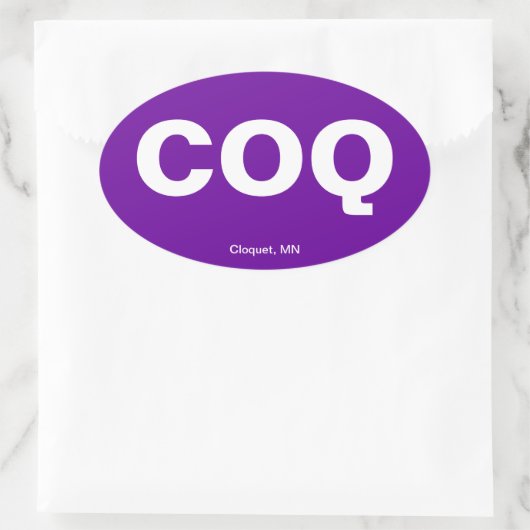 Luchthavencode - Cloquet, Minnesota Ovale Sticker (Tas)