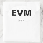 Luchthavencode - Eveleth, Minnesota Ovale Sticker (Tas)