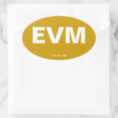 Luchthavencode - Eveleth, Minnesota Ovale Sticker (Tas)