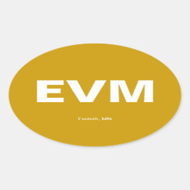 Luchthavencode - Eveleth, Minnesota Ovale Sticker