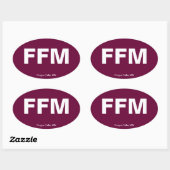 Luchthavencode — Fergus-Herfsten, Minnesota Ovale Sticker (Vel)