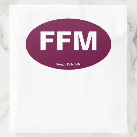 Luchthavencode — Fergus-Herfsten, Minnesota Ovale Sticker (Tas)