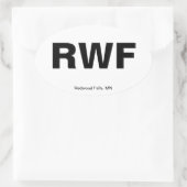 Luchthavencode - Herfsten van roodhout, Minnesota Ovale Sticker (Tas)