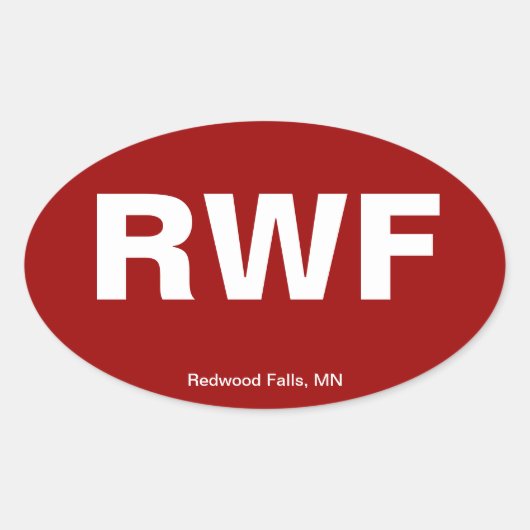 Luchthavencode - Herfsten van roodhout, Minnesota Ovale Sticker (Voorkant)