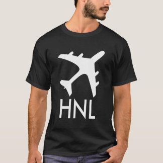 Luchthavencode Hnl Bagagerek Honiululu Hawaï Veren T-shirt