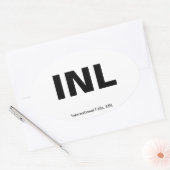 Luchthavencode - Internationale Herfsten, Minnesot Ovale Sticker (Envelop)