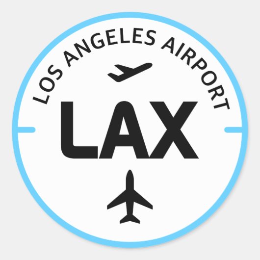Luchthavencode LAX Los Angeles Ronde Sticker (Voorkant)