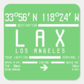 Luchthavencode Los Angeles Vierkante Sticker (Voorkant)
