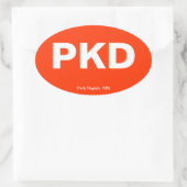 Luchthavencode - Park Rapids, Minnesota Ovale Sticker (Tas)