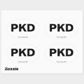 Luchthavencode - Park Rapids, Minnesota Ovale Sticker (Vel)