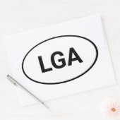 Luchthavencode personaliseren ovale sticker (Envelop)