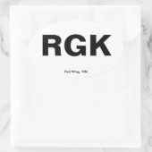 Luchthavencode - Red Wing, Minnesota Ovale Sticker (Tas)