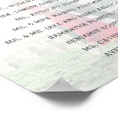 Luchthavencode reisthema Bestemming lijst zitplaat Poster (Hoek)