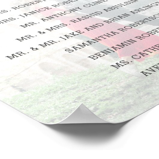 Luchthavencode reisthema Bestemming lijst zitplaat Poster (Hoek)