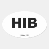 Luchthavencode - Rooiing, Minnesota Ovale Sticker (Voorkant)