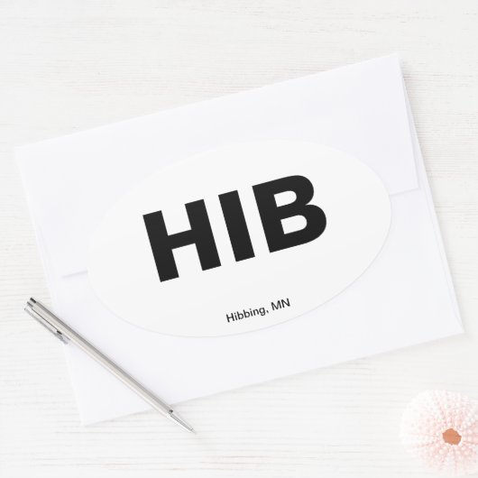 Luchthavencode - Rooiing, Minnesota Ovale Sticker (Envelop)