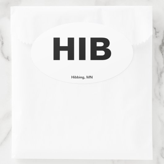 Luchthavencode - Rooiing, Minnesota Ovale Sticker (Tas)