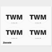 Luchthavencode - Twee Harbors, Minnesota Ovale Sticker (Vel)