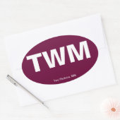Luchthavencode - Twee Harbors, Minnesota Ovale Sticker (Envelop)