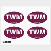 Luchthavencode - Twee Harbors, Minnesota Ovale Sticker (Vel)