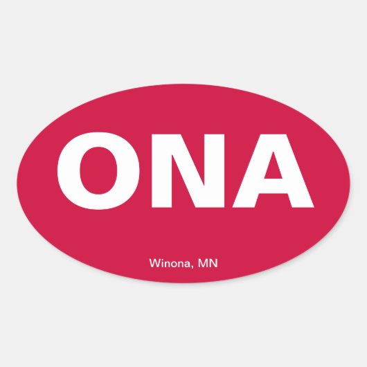 Luchthavencode - Winona Minnesota Ovale Sticker (Voorkant)