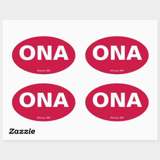 Luchthavencode - Winona Minnesota Ovale Sticker (Vel)