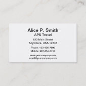 Luchthavencodes voor reisprofessionals visitekaartje (Achterkant)