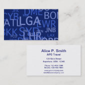 Luchthavencodes voor reisprofessionals visitekaartje (Voorkant / Achterkant)