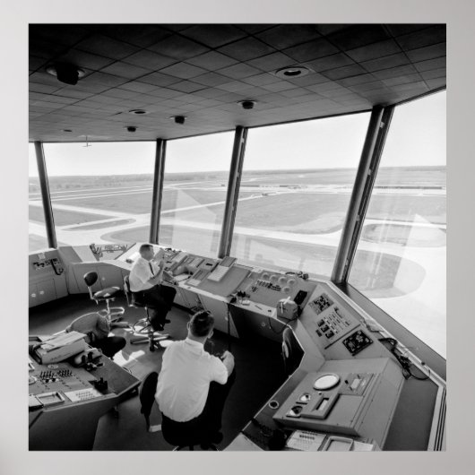 LUCHTHAVENCONTROLE TOWER c. 1960 Poster (Voorkant)