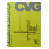 Luchthavendiagram Cincinnati (CVG) Notitieboek (Voorkant)